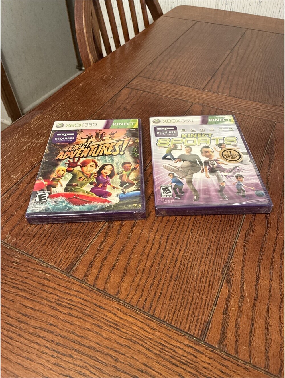 Microsoft Xbox 360 Kinect Sports And Kinect Adventures Sealed-Lot Of 2